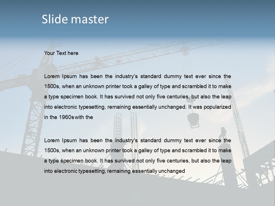 Site Real Crane PowerPoint Template