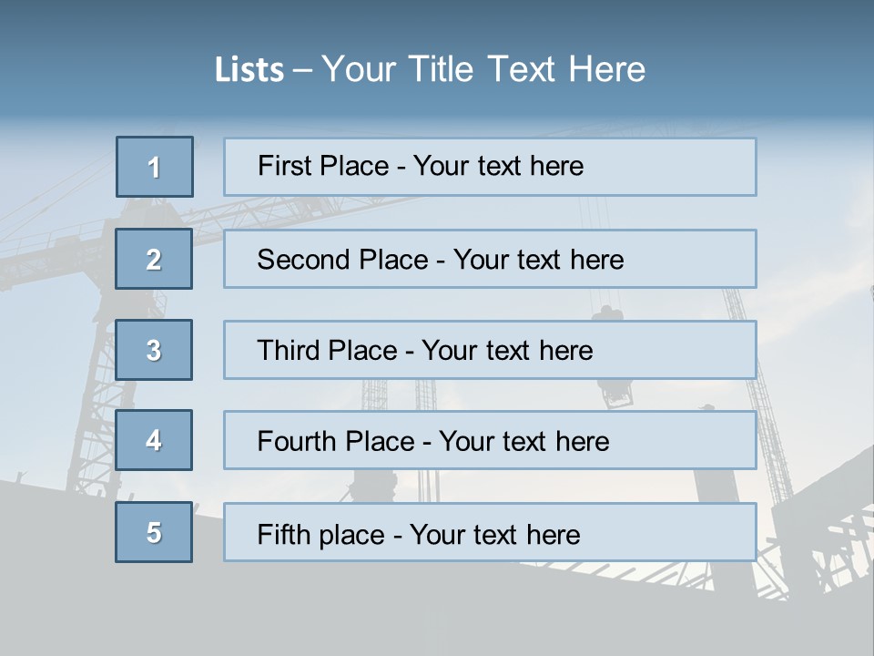 Site Real Crane PowerPoint Template