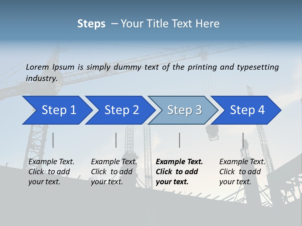 Site Real Crane PowerPoint Template