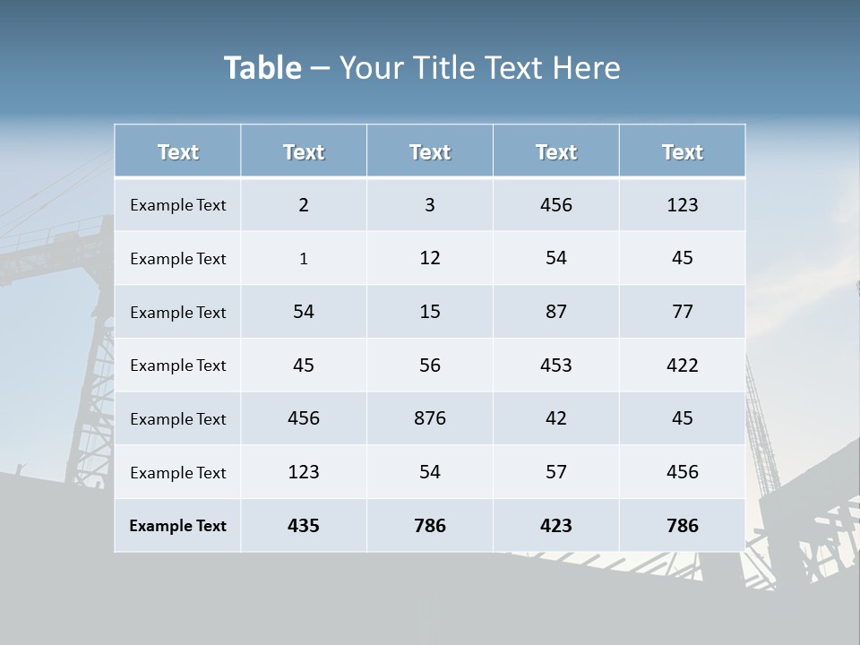 Site Real Crane PowerPoint Template