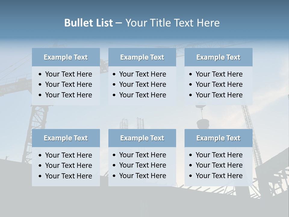 Site Real Crane PowerPoint Template