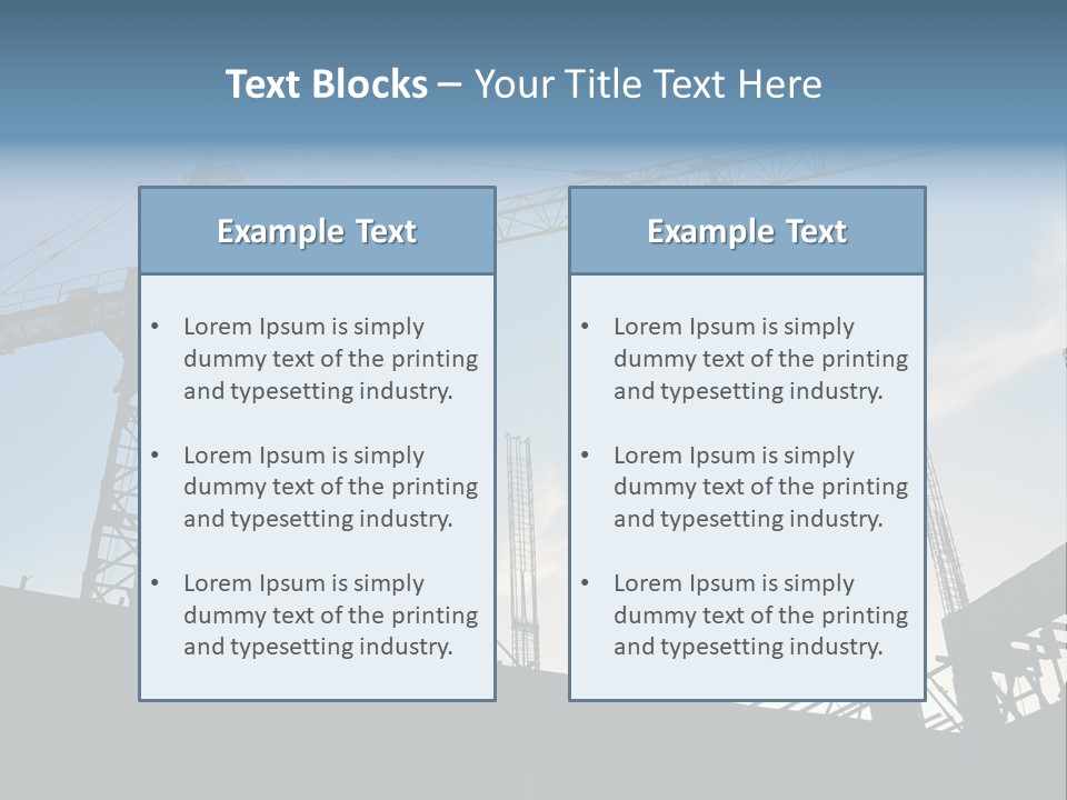 Site Real Crane PowerPoint Template