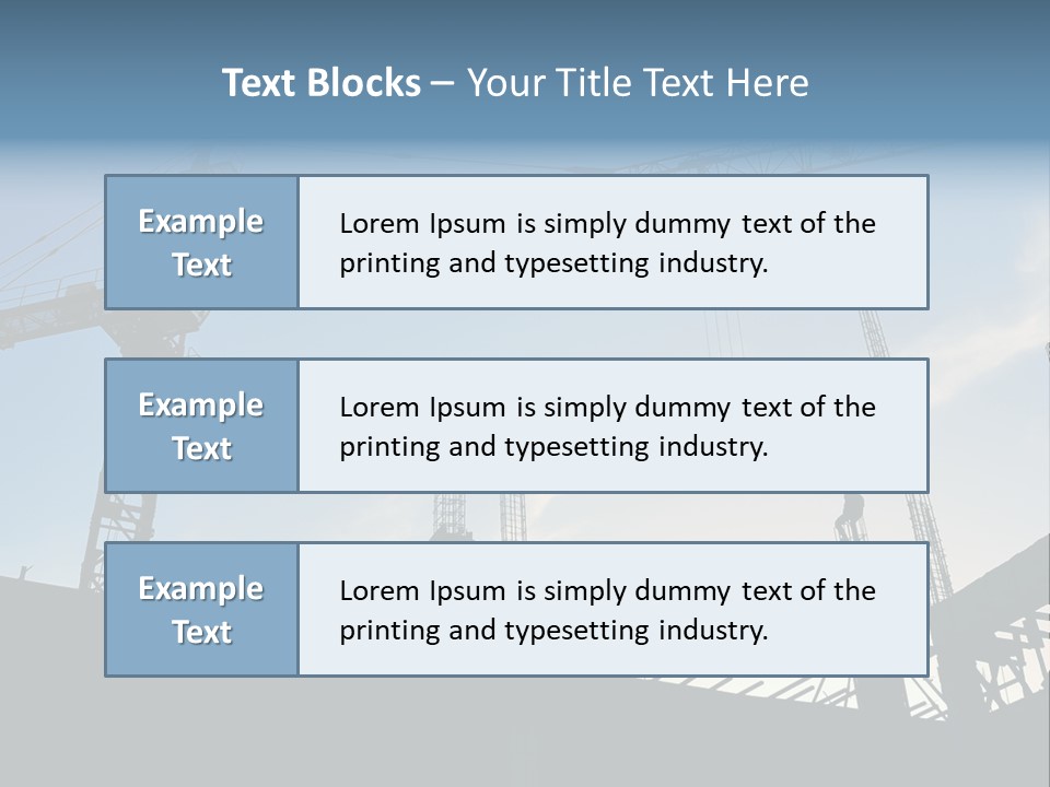 Site Real Crane PowerPoint Template