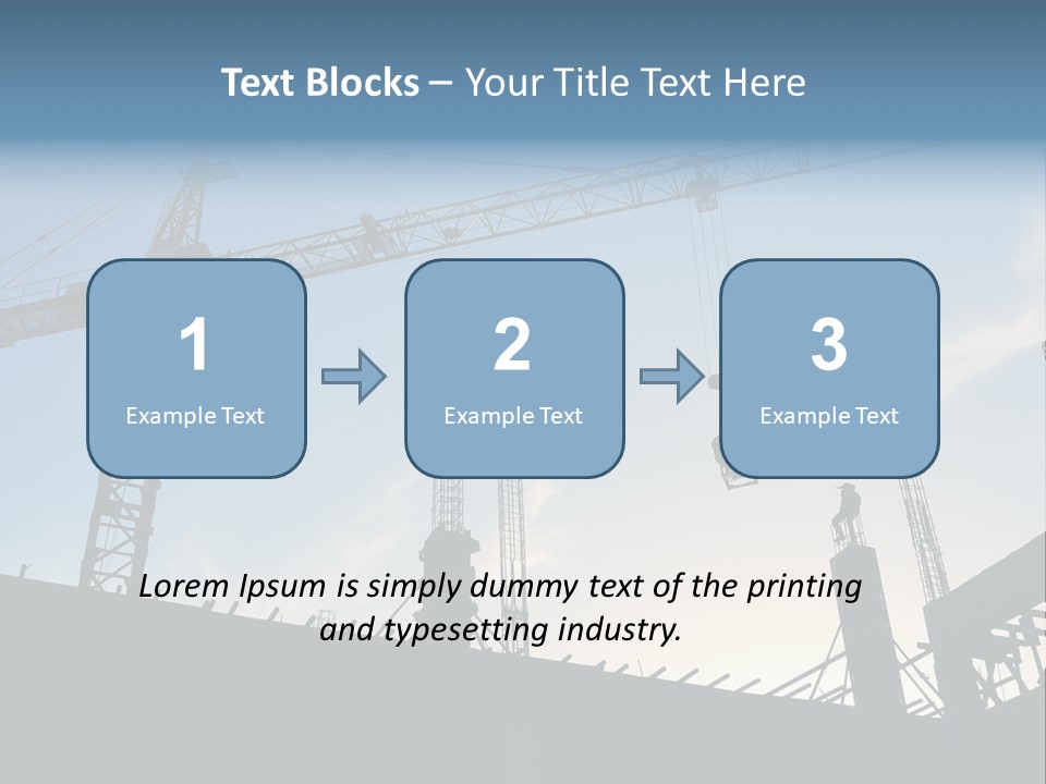 Site Real Crane PowerPoint Template