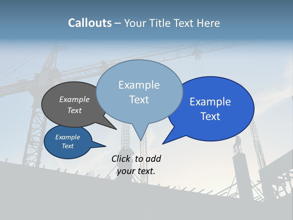 Site Real Crane PowerPoint Template