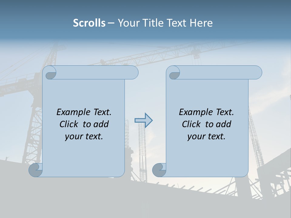 Site Real Crane PowerPoint Template