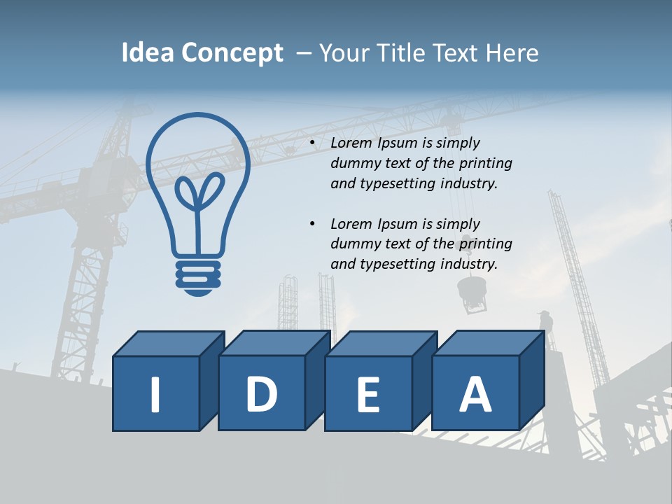 Site Real Crane PowerPoint Template