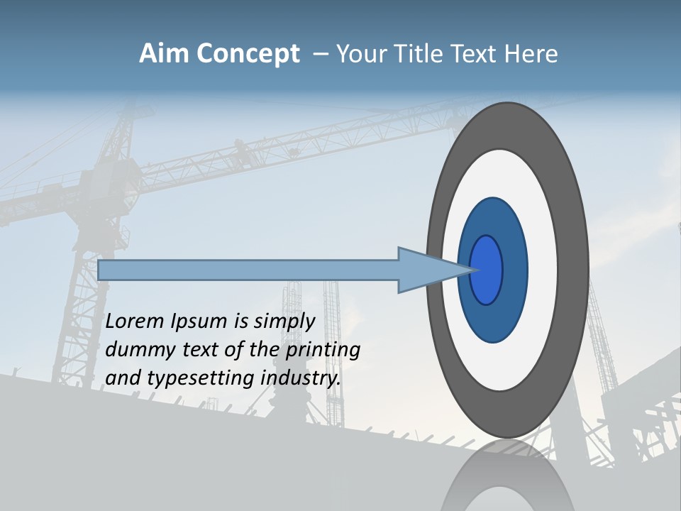 Site Real Crane PowerPoint Template
