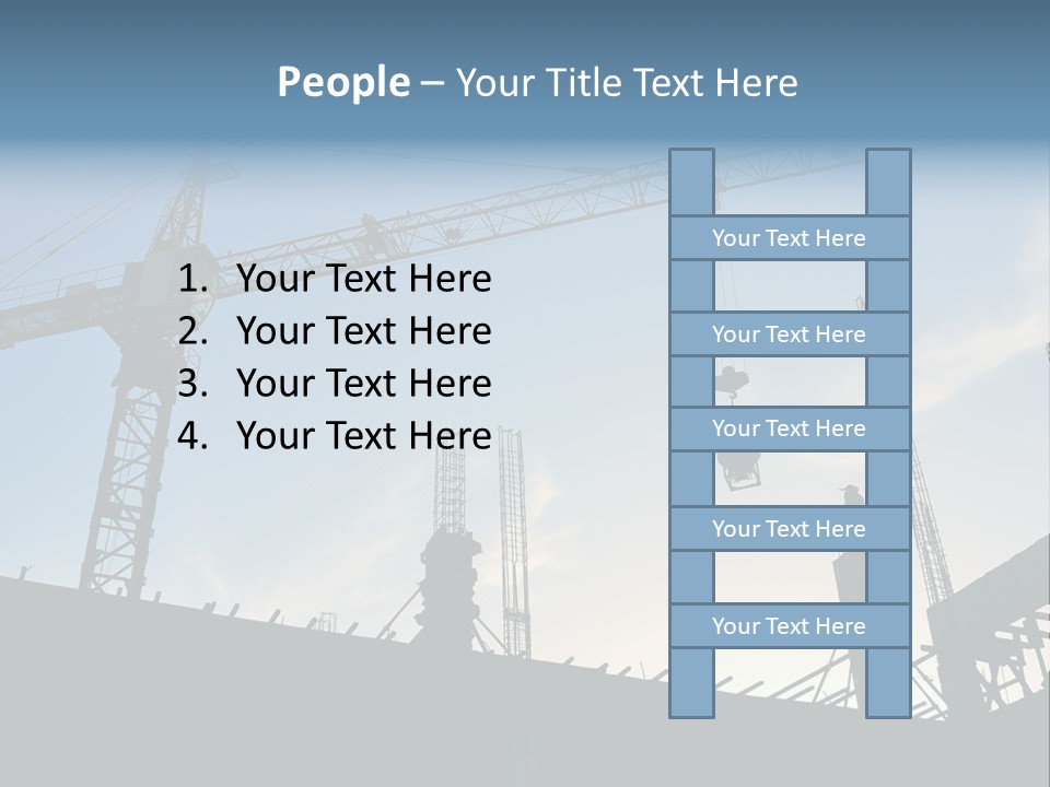 Site Real Crane PowerPoint Template
