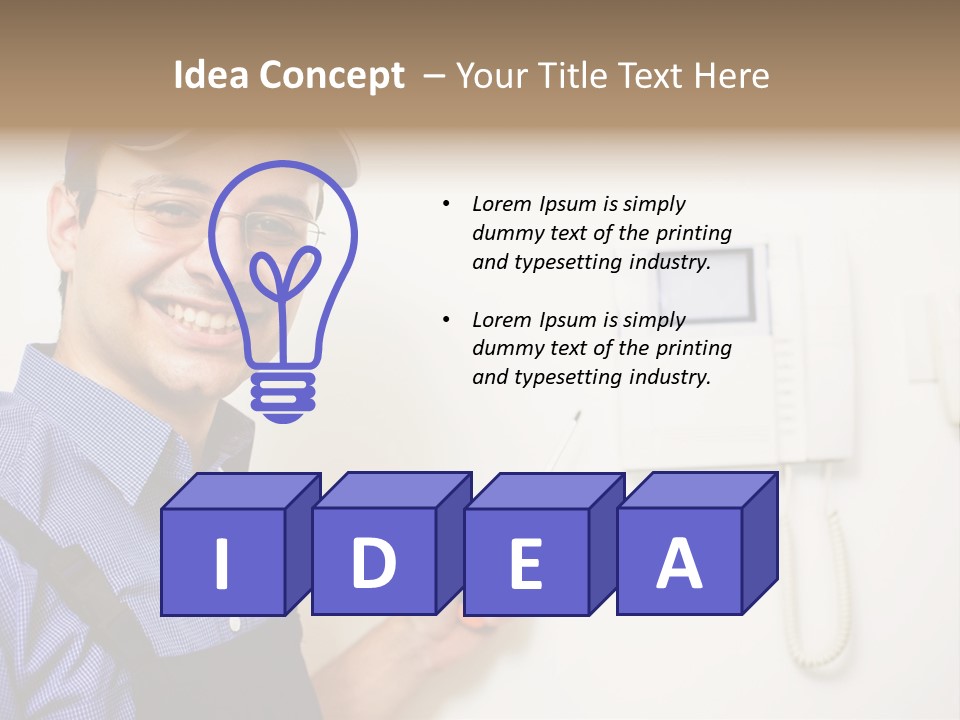 Plant Troubleshooter Repair PowerPoint Template
