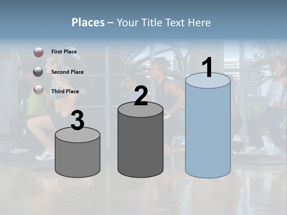 Young  Female Aerobics PowerPoint Template