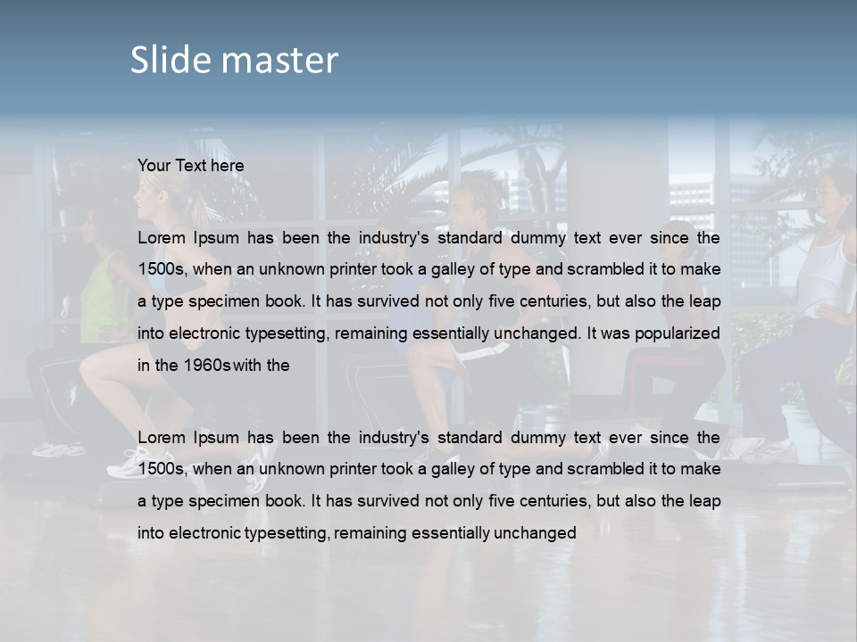 Young  Female Aerobics PowerPoint Template