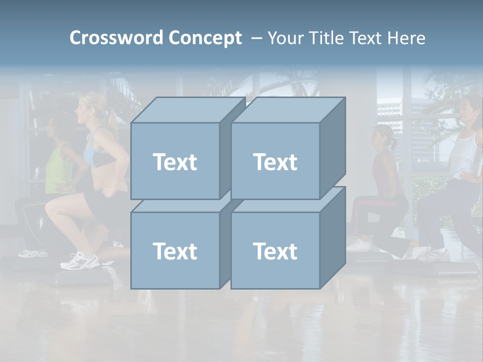 Young  Female Aerobics PowerPoint Template