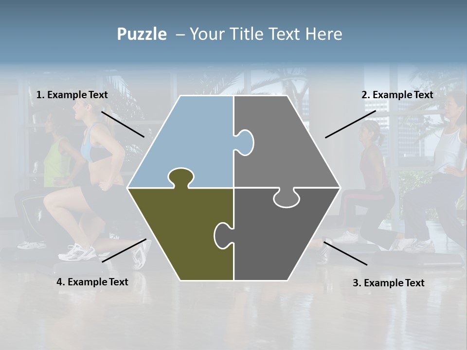 Young  Female Aerobics PowerPoint Template