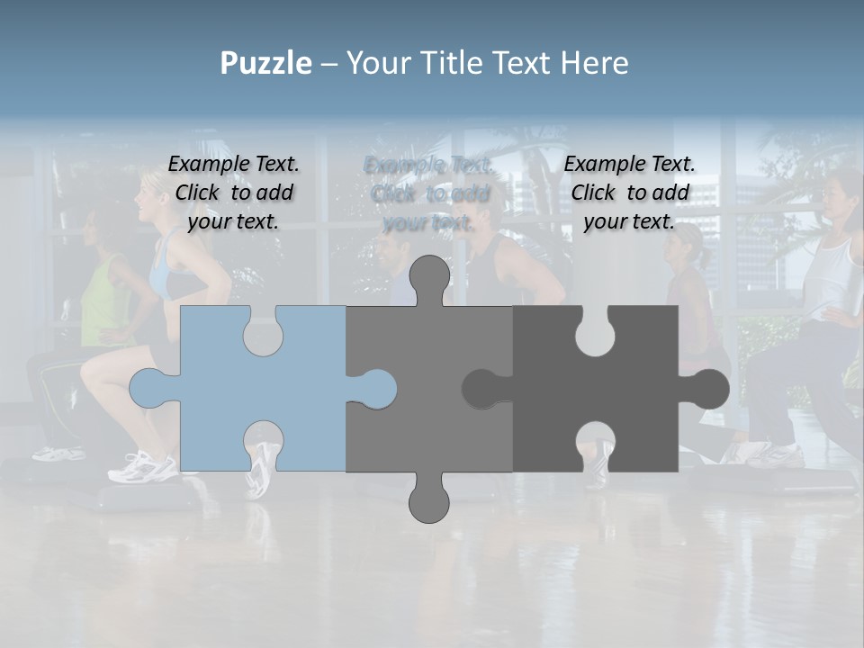 Young  Female Aerobics PowerPoint Template