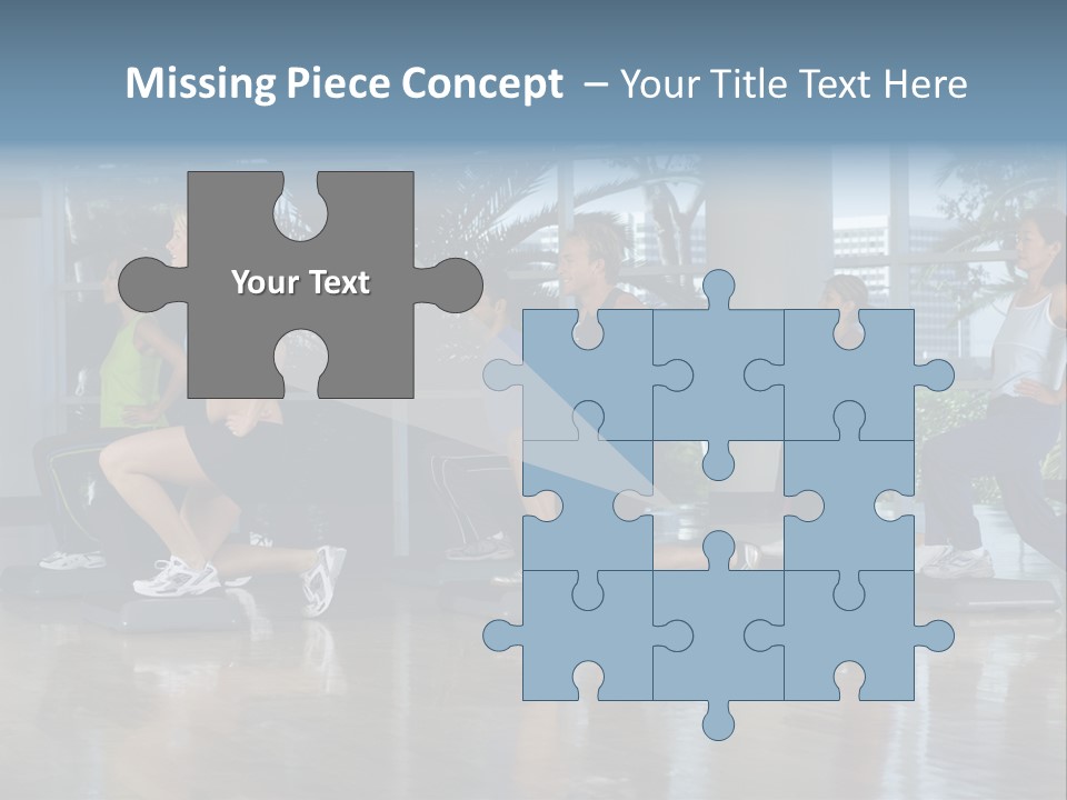 Young  Female Aerobics PowerPoint Template