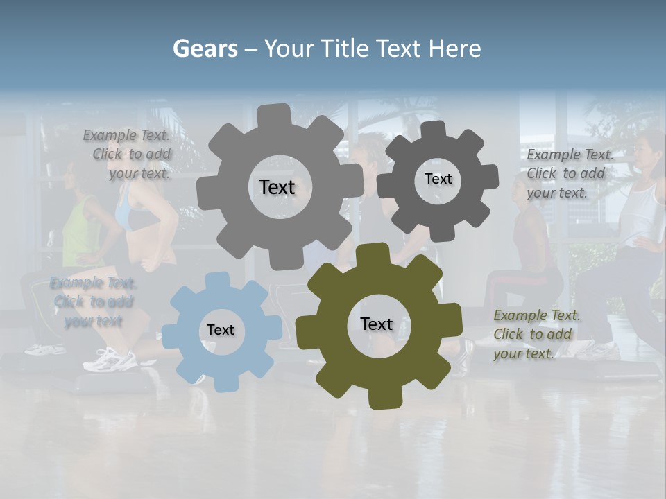 Young  Female Aerobics PowerPoint Template