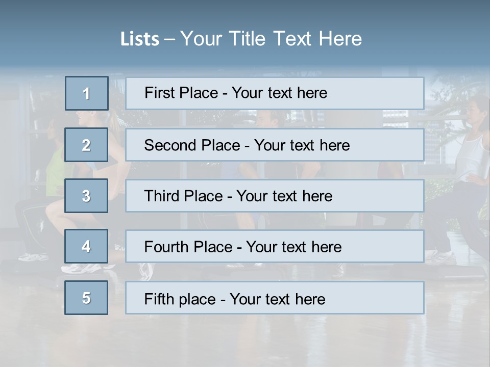 Young  Female Aerobics PowerPoint Template