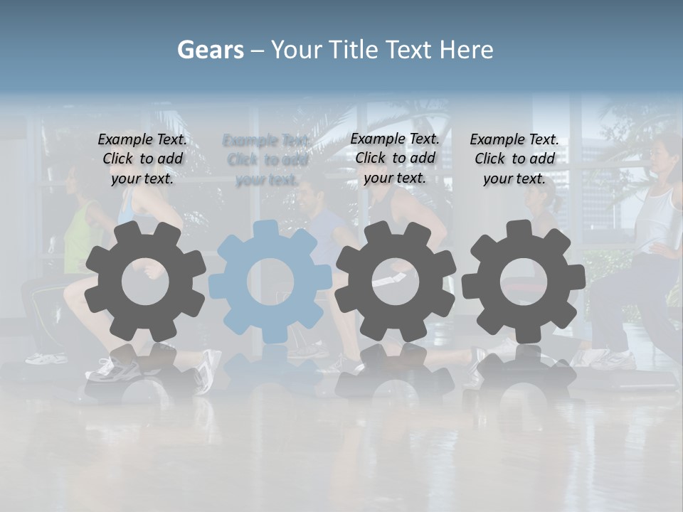 Young  Female Aerobics PowerPoint Template