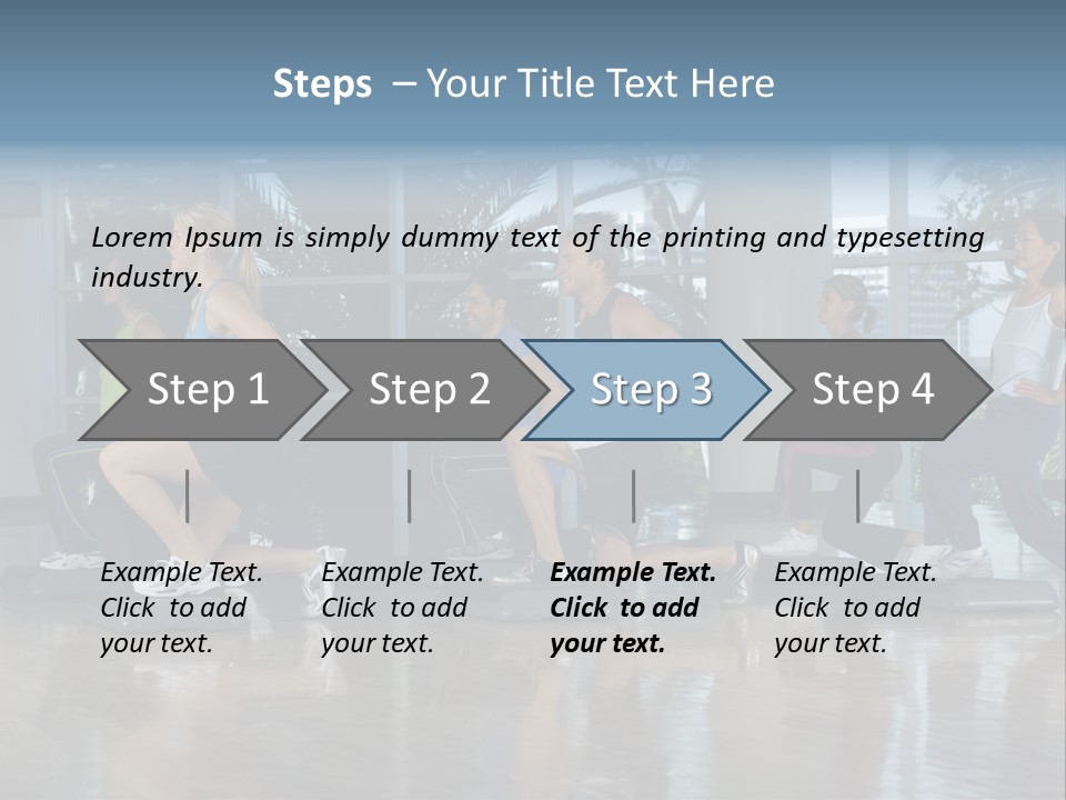 Young  Female Aerobics PowerPoint Template