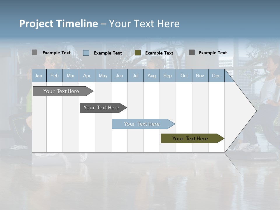 Young  Female Aerobics PowerPoint Template