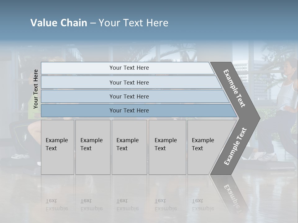 Young  Female Aerobics PowerPoint Template