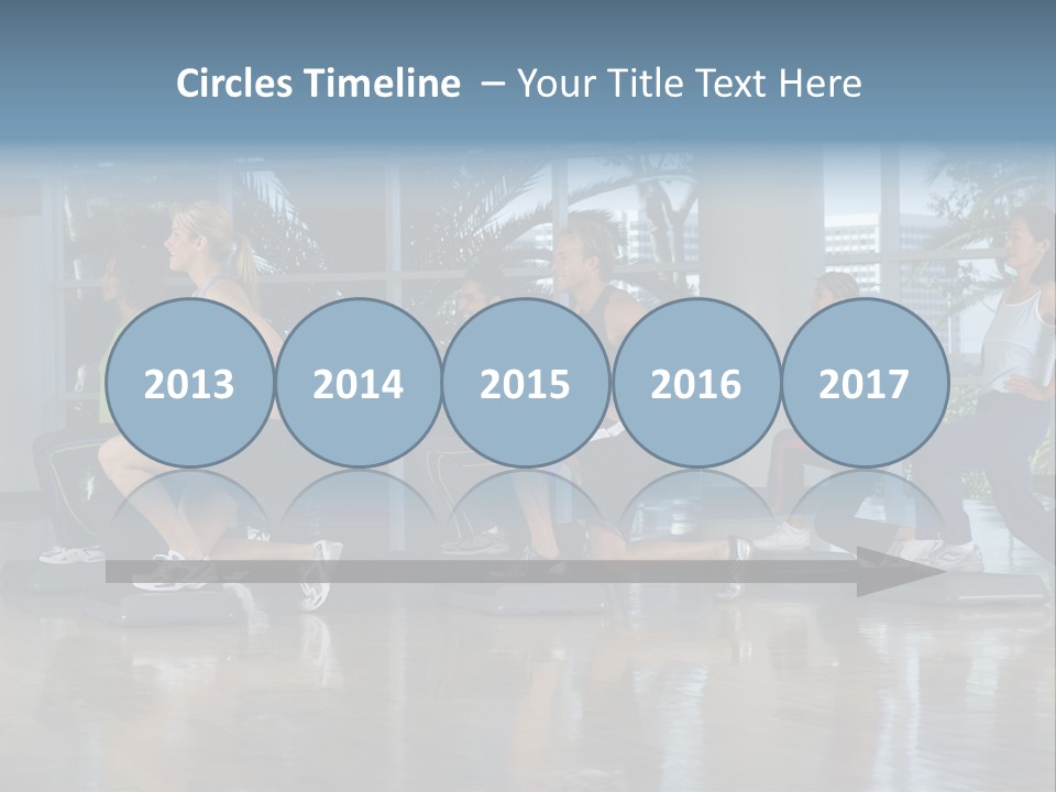 Young  Female Aerobics PowerPoint Template