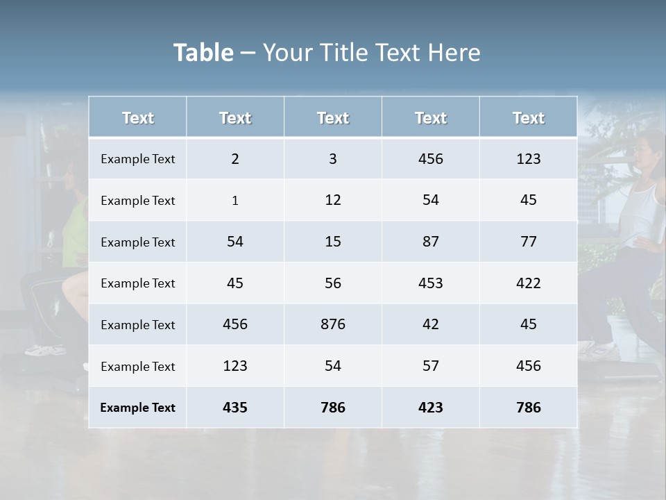 Young  Female Aerobics PowerPoint Template