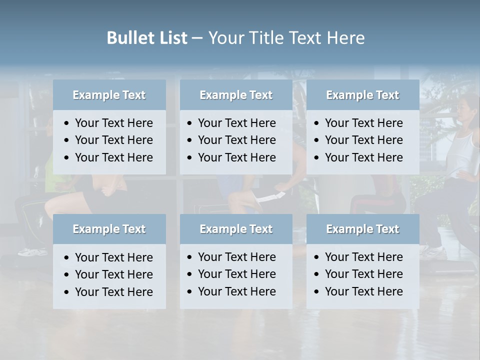 Young  Female Aerobics PowerPoint Template