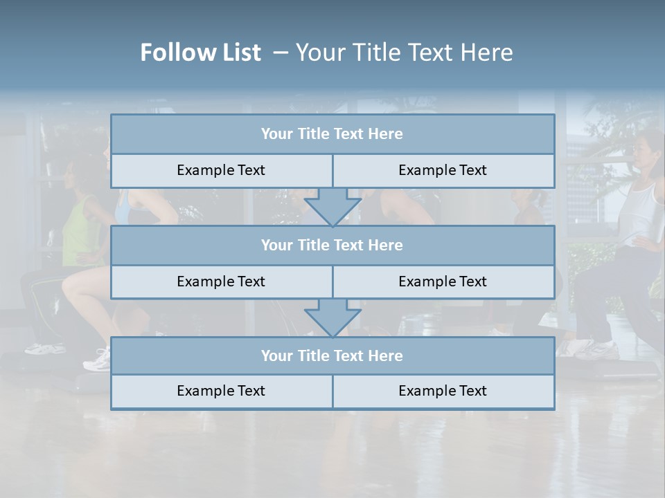 Young  Female Aerobics PowerPoint Template