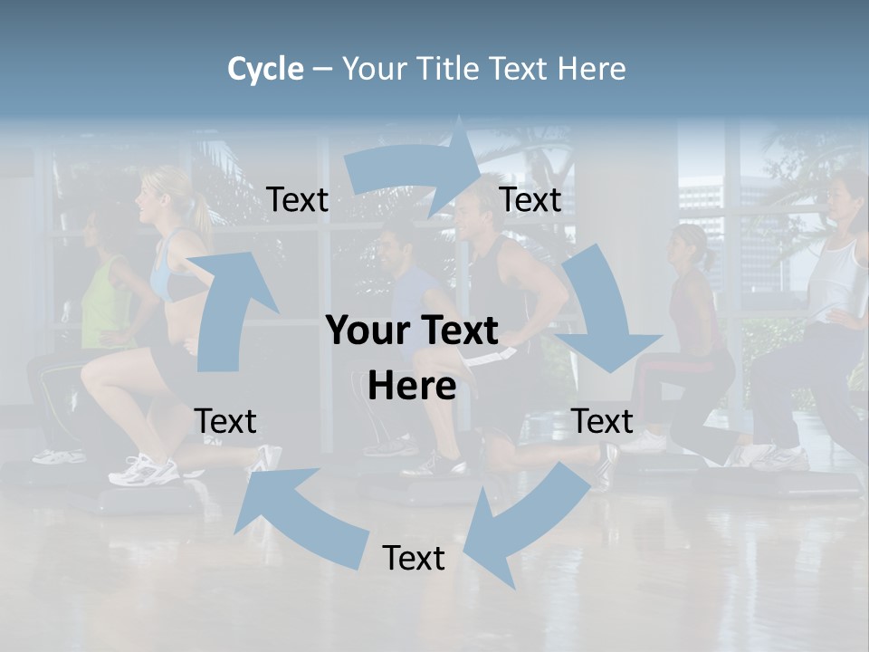 Young  Female Aerobics PowerPoint Template