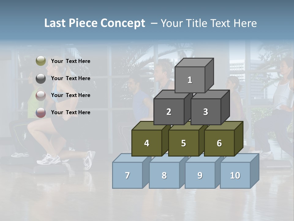 Young  Female Aerobics PowerPoint Template