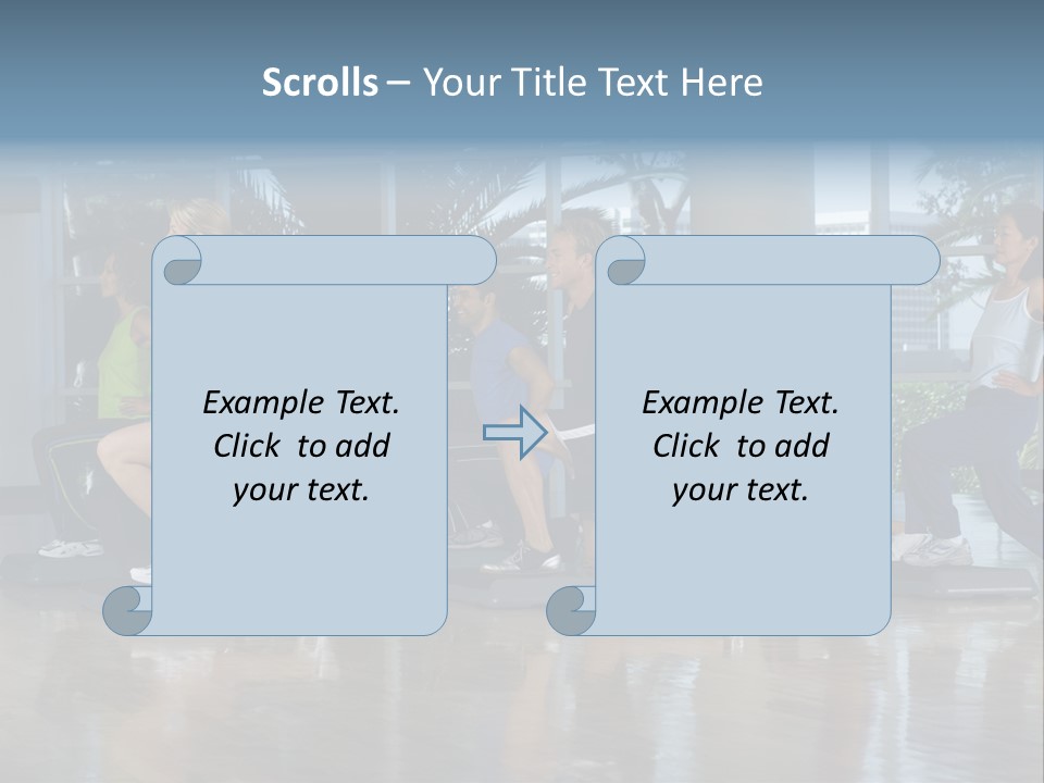 Young  Female Aerobics PowerPoint Template