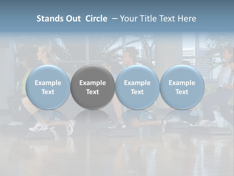 Young  Female Aerobics PowerPoint Template