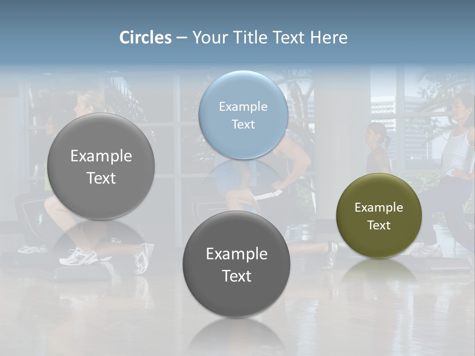 Young  Female Aerobics PowerPoint Template