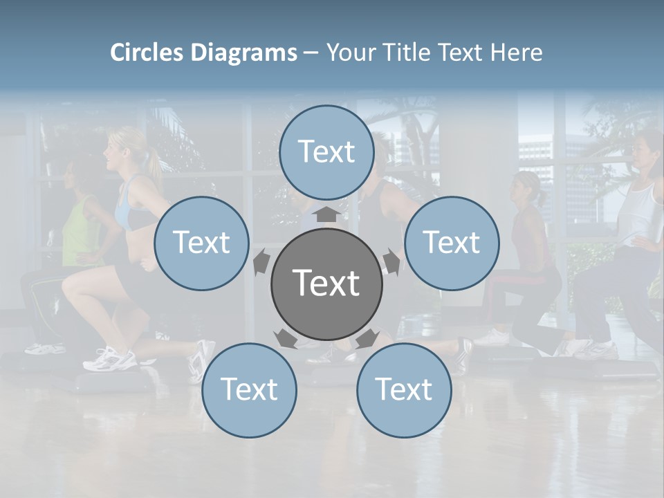 Young  Female Aerobics PowerPoint Template