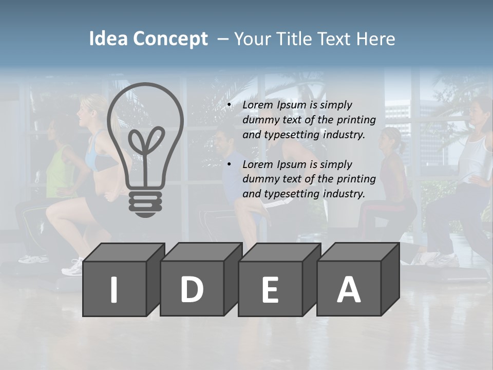 Young  Female Aerobics PowerPoint Template