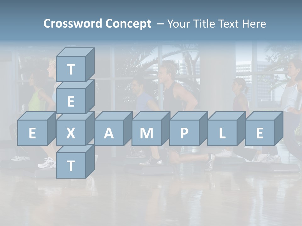 Young  Female Aerobics PowerPoint Template