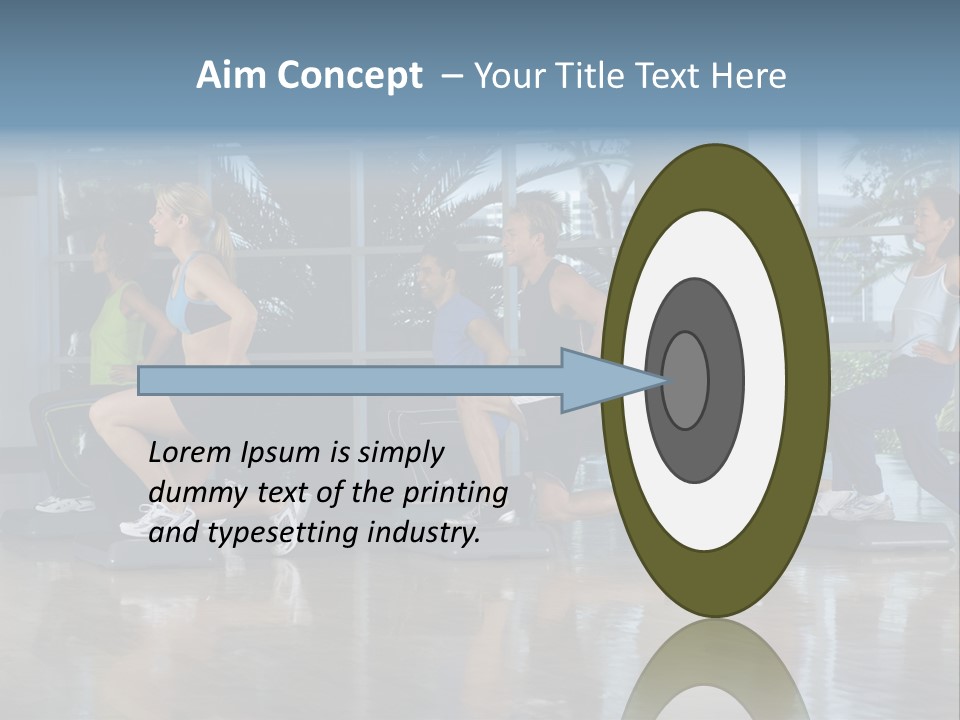 Young  Female Aerobics PowerPoint Template