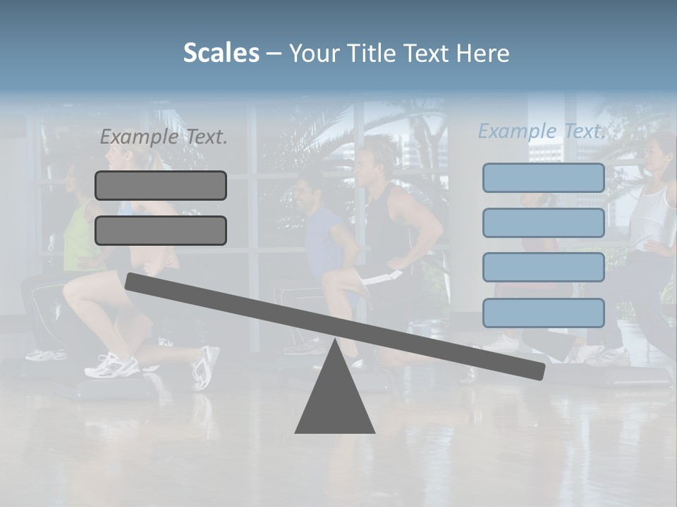 Young  Female Aerobics PowerPoint Template