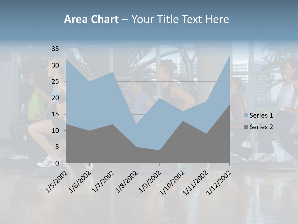 Young  Female Aerobics PowerPoint Template