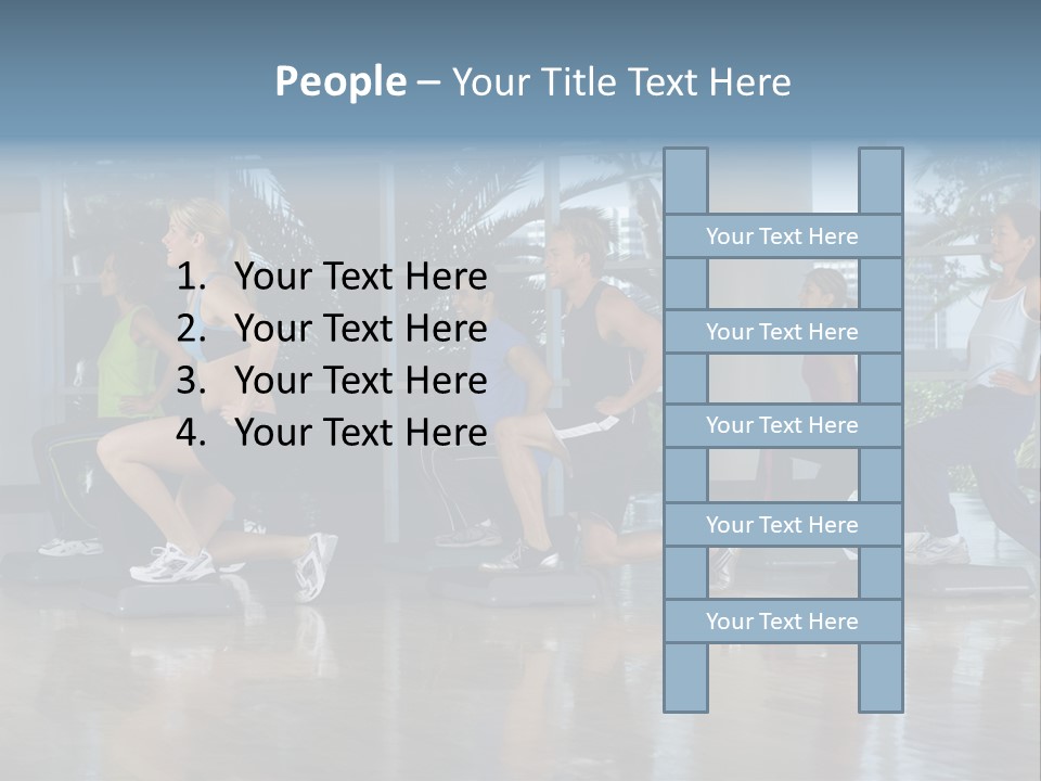 Young  Female Aerobics PowerPoint Template