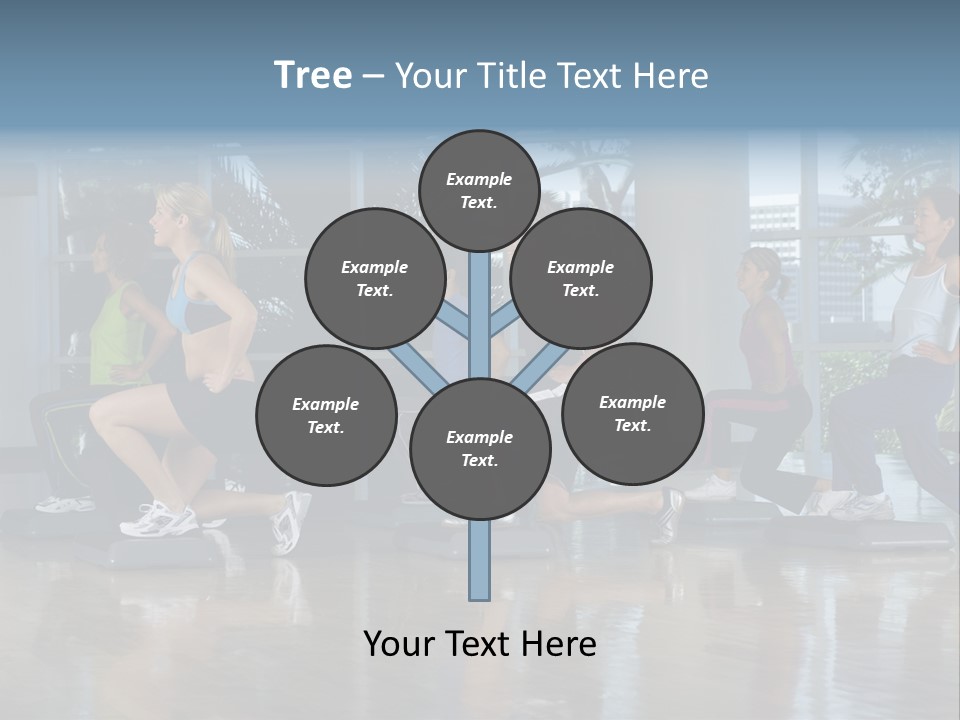 Young  Female Aerobics PowerPoint Template