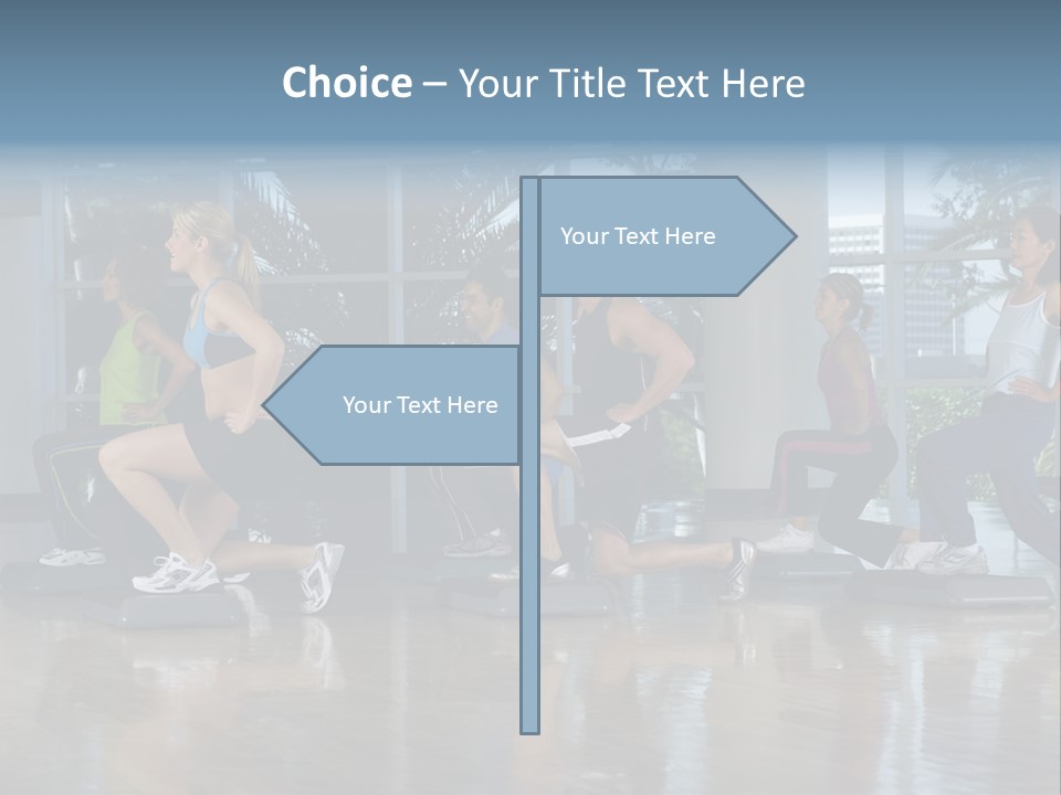 Young  Female Aerobics PowerPoint Template