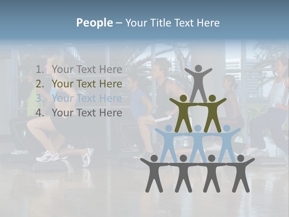 Young  Female Aerobics PowerPoint Template