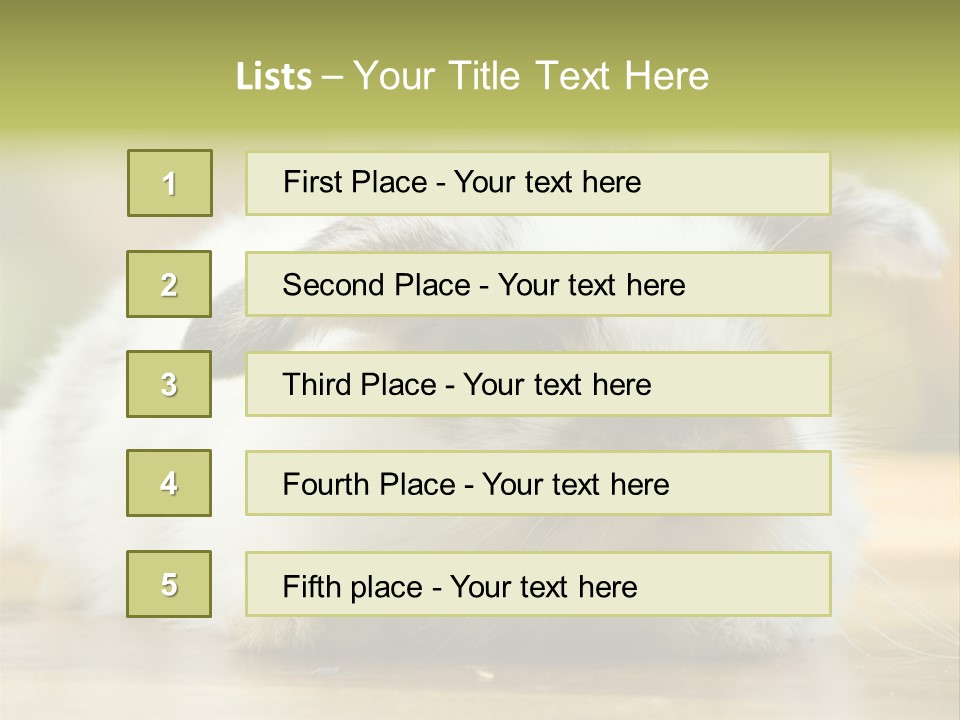 Furry Shot View PowerPoint Template