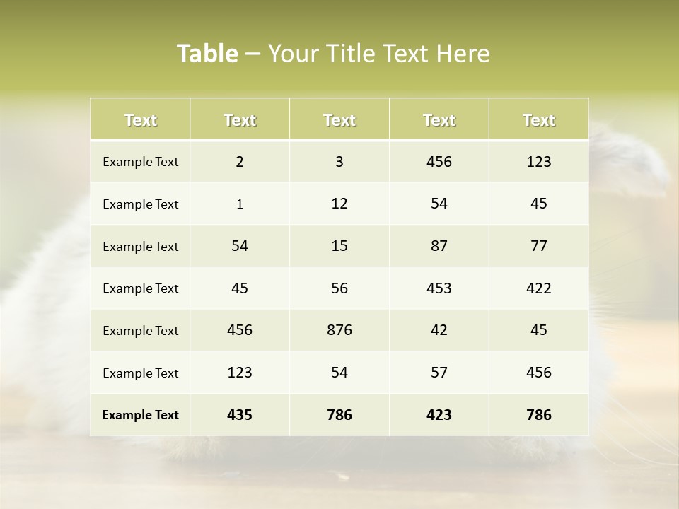 Furry Shot View PowerPoint Template
