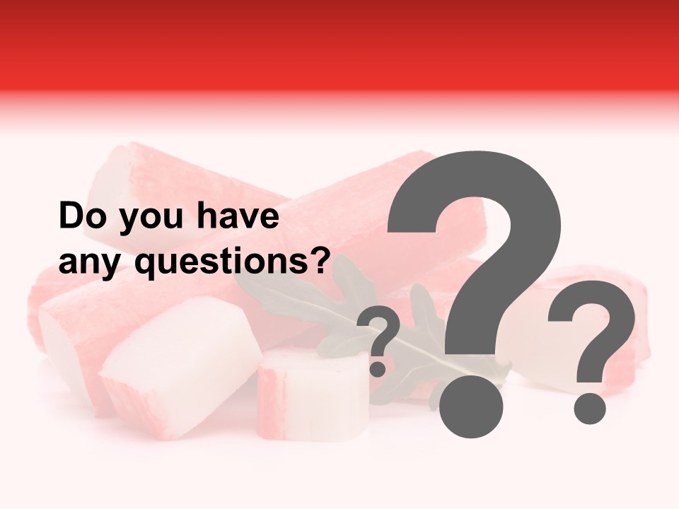 Crabmeat Finger Background PowerPoint Template