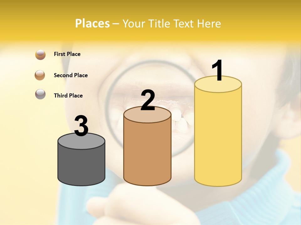 Childhood Closeup Teething PowerPoint Template