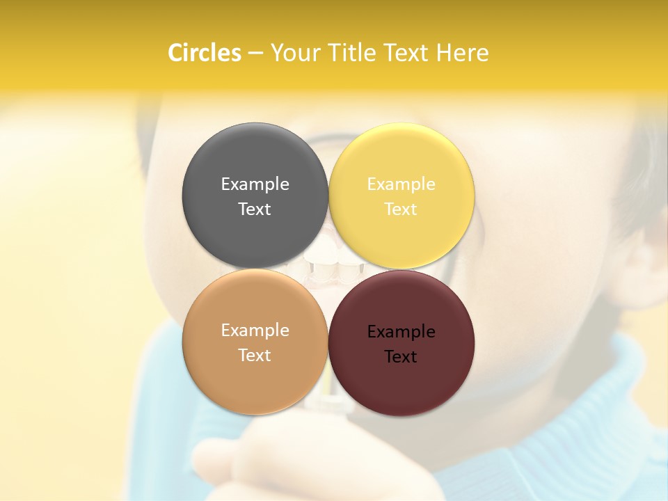 Childhood Closeup Teething PowerPoint Template